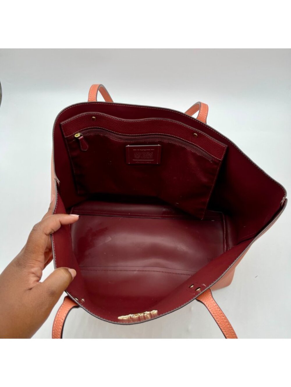 Coach Pink City Tote Bag -F72673 - Picture 10 of 14